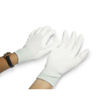 Găng tay chống tĩnh điện phủ lòng màu trắng  Size M